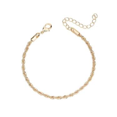 Imagem de Pulseira Cordão Baiano ao Banho de Ouro - Lele Nunes