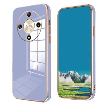 Imagem de Compatível com Honor X9b capa de silicone rosa, capa para celular Honor Magic 6 Lite à prova de choque, fina e macia (roxo moky)