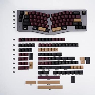 Imagem de mintcaps Conjunto de teclas Samurai vermelhas com 173 teclas Cherry Profile Doubleshot teclas personalizadas para teclados mecânicos Cherry MX Gateron Kailh Box Switches