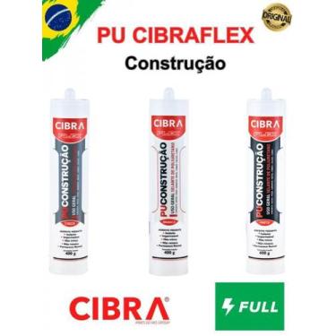 Imagem de Pu Construção Cola Selante De Poliuretano Cibra Flex Adesivo 400g Bran