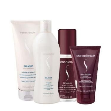 Imagem de Kit Senscience Balance Intensif Detangler Home Care Leave-in (4 produt