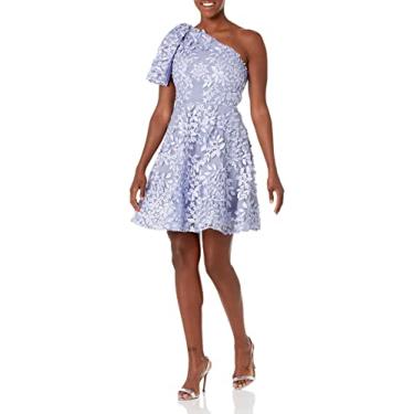 Imagem de Shoshanna Minivestido feminino de malha bordado Lainey, Lilás, 34