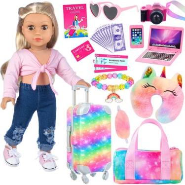 Imagem de Conjunto de Acessórios de Viagem para Boneca K.T. Fancy American 45cm