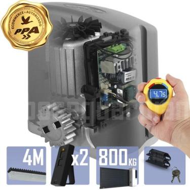 Imagem de Kit 1 Motor Ppa Dz Rio Jetflexflex 4m Crem 2 Control PortÃO 800kg (127