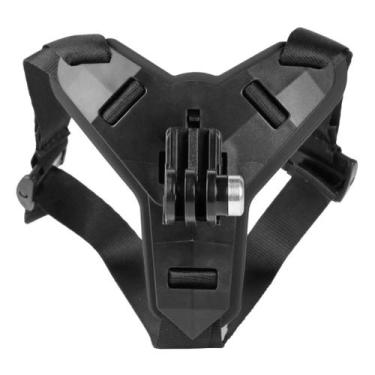 Imagem de Suporte frontal ajustável para capacete moto bicicleta compatível com 