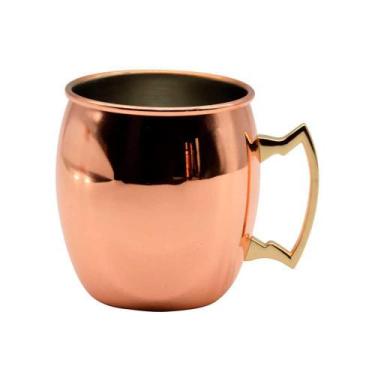 Imagem de Caneca Aço Inox Cobre 550ml Fracalanza