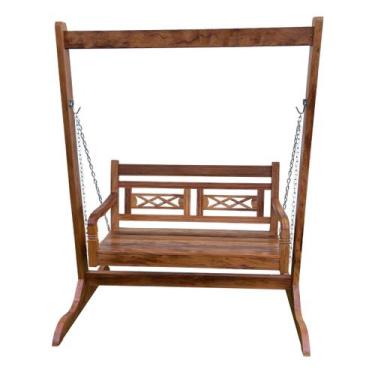 Imagem de Banco Balanço Para Jardim em Madeira de Demolição  Sudeste Rústico