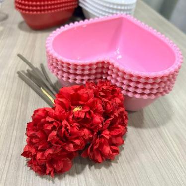 Imagem de Coração cumbuca Decorado 4 unidades kit Presente (ACRILICO) - FORTINJE