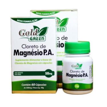 Imagem de Cloreto de Magnésio P.a. , Gold Green 100 Cápsula De 500 Mg