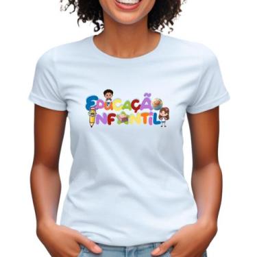 Imagem de Blusa estampa educação infantil camiseta feminina escola uniforme cria
