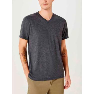 Imagem de Camiseta Manga Curta Hering 022B Masculina Decote V World Algodão T. P