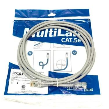 Imagem de Kit 25 Patch Cord Furukawa Multilan Cinza Cat5E 2m 35103903