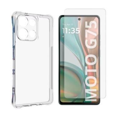 Imagem de Capa Transparente Para Moto G75 5G + Película De Hidrogel - DB, Transp