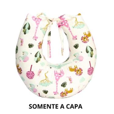 Imagem de Capa de Almofada Amamentação - Laura Baby, Safari Branco