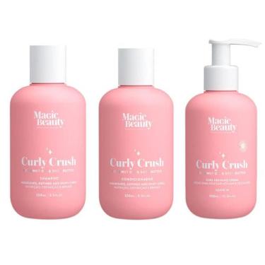 Imagem de Kit Shampoo + Condicionador + Leave In Curly Crush Cachos  Magic Beaut