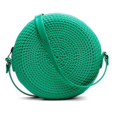 Imagem de Bolsa Redonda Feminina Versátil Moderna Com Alça - Shopbag, Verde
