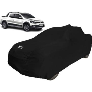 Imagem de Capa De Tecido P/ Proteção De Carros Vw Saveiro Cab. Dupla - Mz, Preta