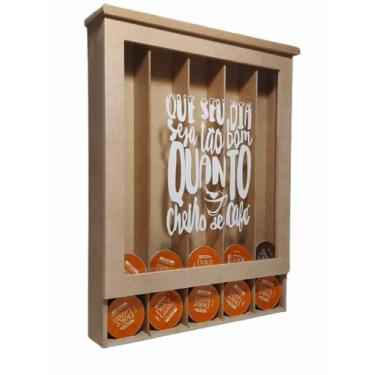 Imagem de Suporte em mdf exclusivo para 35 cápsulas Dolce Gusto - Lindas frases 