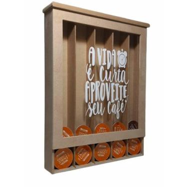 Imagem de Suporte em mdf exclusivo para 35 cápsulas Dolce Gusto - Lindas frases 