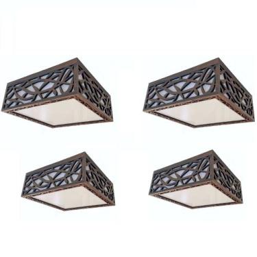 Imagem de Kit 4 Pçs Luminária Acrílico Plafon Copacabana 20 e 30 cm - CREATUS, M