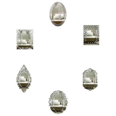 Imagem de Kit Espelhos Decorativos venezianos  Pegui Torino 6 peças - CREATUS, p