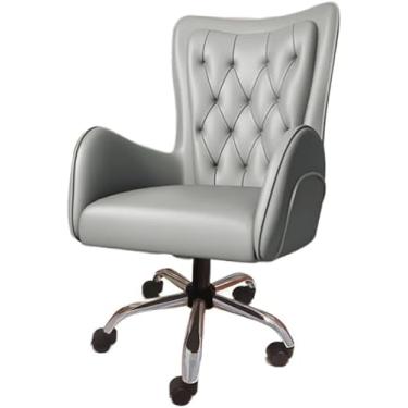 Imagem de Cadeira giratória de escritório, cadeira de computador, cadeira giratória, cadeira de estudo em casa, cadeira de patrão, cadeira de maquiagem, couro PU, cadeira de vaidade, 2