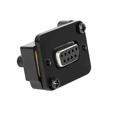 Imagem de QIANRENON Adaptador de conector reto de montagem em painel DB9 9 pinos RS232 serial fêmea para macho acoplador conversor de soquete de montagem em painel, para comunicação de rede de vídeo