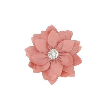 Imagem de Broche de flor elegante para mulheres meninas broche de lótus de cristal alfinetes de lapela vermelho/branco/rosa/preto/rosa choque/broche violeta festa de casamento dança banquete vestido terno
