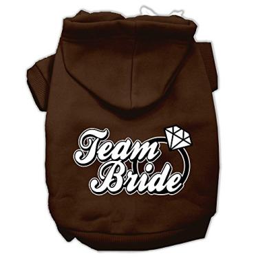 Imagem de Mirage Pet Products Moletom com capuz 62-77 XLBR Team Bride, estampa marrom para animais de estimação, GG