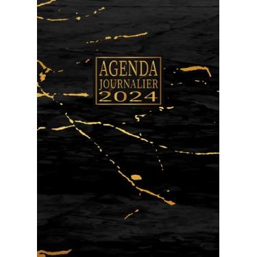 Imagem de Agenda Journalier 2024: Restez Organisé du 1er janvier 2024 au 31 décembre 2024 | Pages de Contacts, Emplois du Temps, Journal de Mots de Passe, Jours Fériés, Anniversaires et Bien Plus Encore !