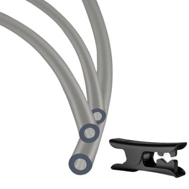 Imagem de Tubo de Teflon PTFE 2,5 m - 2,5 mm ID × 4 mm OD com cortador para impressoras 3D, compatível com Bambu Lab A1/A1 Mini/P1P/P1S/X1C e Creality K1/K1 Max/Ender 3 V3 Acessórios de impressão 3D (cinza)