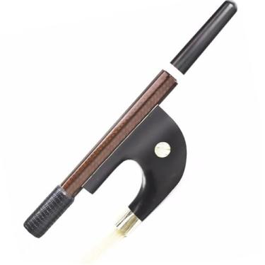 Imagem de Arco de violino de tamanho 4/4 ouro diamante fibra de carbono acessórios naturais para baixo de crina Arco violino prático