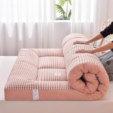 Imagem de KUGGKKTP Colchão de chão japonês colchão de futon dobrável macio colchão de tatame grosso tapete de dormir colchão de cama de massagem tailandesa fácil de armazenar respirável para sofá colchão
