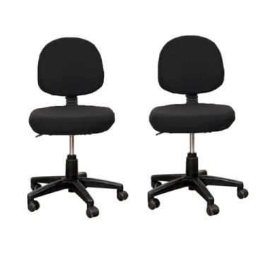 Imagem de TOPINCN 2 Conjuntos de Capa para Cadeira de Escritório, Capa Protetora e Extensível Universal para Cadeira, Capa Extensível para Cadeira Giratória, Capa Traseira para Cadeira e