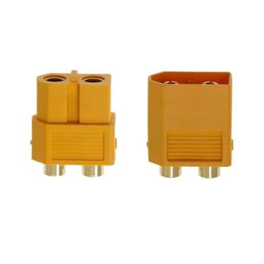 Imagem de 5 conjuntos de, xt60pb, plugue de aviação de aeromodelismo, placa de solda pcb de núcleo duplo, cabeças amarelas, masculinas e femininas 。 XT60PB-M;