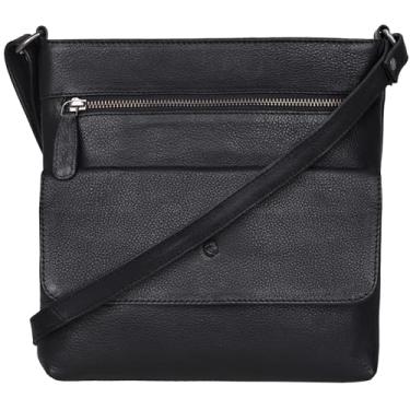 Imagem de Bolsa transversal de couro premium Antonio Valeria Piper, Grainy Napa Black, Leather Bags for Women