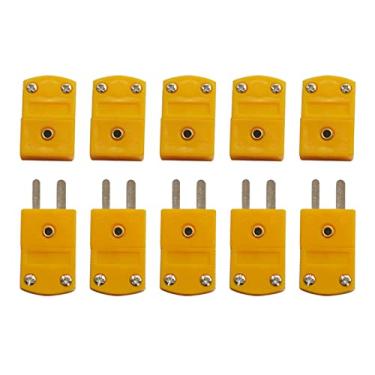 Imagem de DIIOOMIEEU 10 peças conectores de fio fêmea macho tipo K plugue termopar sensores de temperatura conector de cabo soquete miniatura