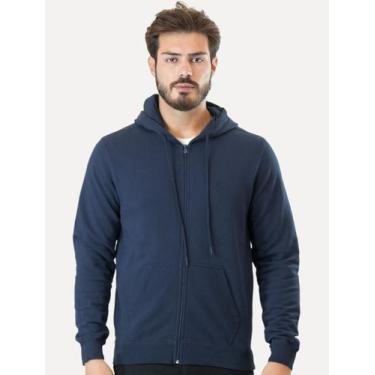 Imagem de Moletom Original Penguin Masculino Capuz Full-Zip Bordado Azul Marinho