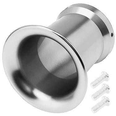 Imagem de Windance Funil de pilha de velocidade de trompete de filtro de ar de liga de alumínio de 50 mm, adequado para PE VM 21 mm/24 mm/26 mm (prata)