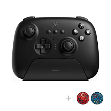 Imagem de 8Bitdo Ultimate Bluetooth Controller with Charging Dock, 2.4g Wireless Pro Gamepad with Back Buttons, Hall Joystick, Motion Controls and Turbo Function for Switch, Steam Deck & PC Windows (Black)