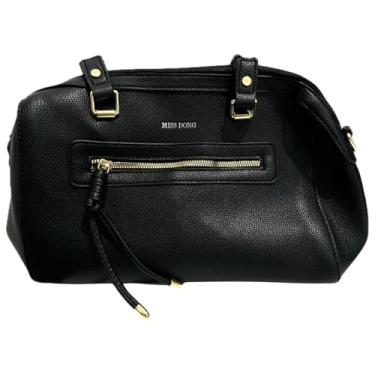 Imagem de Bolsa Feminina Transversal Media de Ombro Elegante Versátil Moderna Miss Dong 00705 Preta
