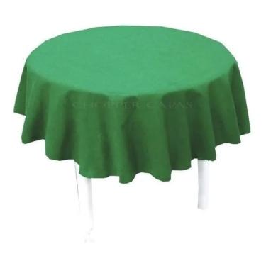 Imagem de Genérico, Toalha D Mesa Redonda Veludo Verde Jogos 1,20 Diâmetro Cor:Verde
