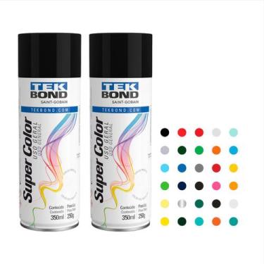 Imagem de Kit C/2 Tinta Spray Tek Bond Secagem Rápida 350ml, Azul Claro