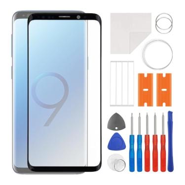 Imagem de SWARK Nova substituição de lente do painel externo de vidro frontal + OCA compatível com Galaxy S9 SM-G960 com kit de reparo atualizado - sem tela LCD e digitalizador sensível ao toque