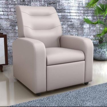 Imagem de Poltrona Reclinável Decorativa Jersey Corino Bege
