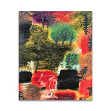 Imagem de RYLJCZ Paul Klee - Paisagem pequena - arte de parede famosa - reprodução de pinturas - pintura abstrata em tela - imagens abstratas para decoração de sala de estar 50 x 70 cm (19,7 x 27,5 pol) sem