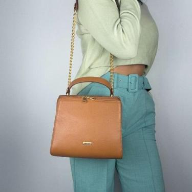 Imagem de Bolsa recuo em couro legitimo b.1083, Caramelo