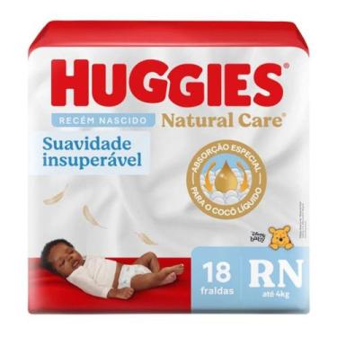 Imagem de Fralda Huggies Natural Care Recém Nascido 18un, RN
