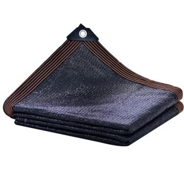 Imagem de Pano de sombra 90% preto, lona de malha durável com ilhós, rede de sombra de jardim resistente com borda adesiva para cobertura de plantas, estufa, pátio, tomate, galinheiro, canil de celeiro (4 m x 4