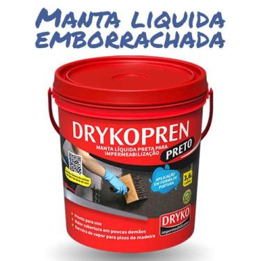 Imagem de Manta Líquida Emborrachada Impermeabilizante Preto DRYKOPREN 18KG - Dr